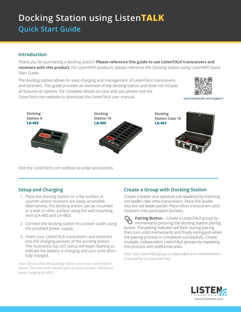 Listen Technologies Docking Station 4 quick start guide
