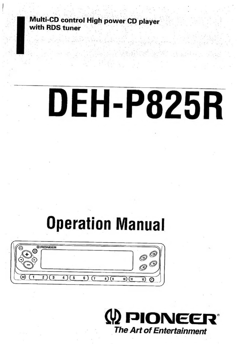 Pioneer DEH-P825R User manual