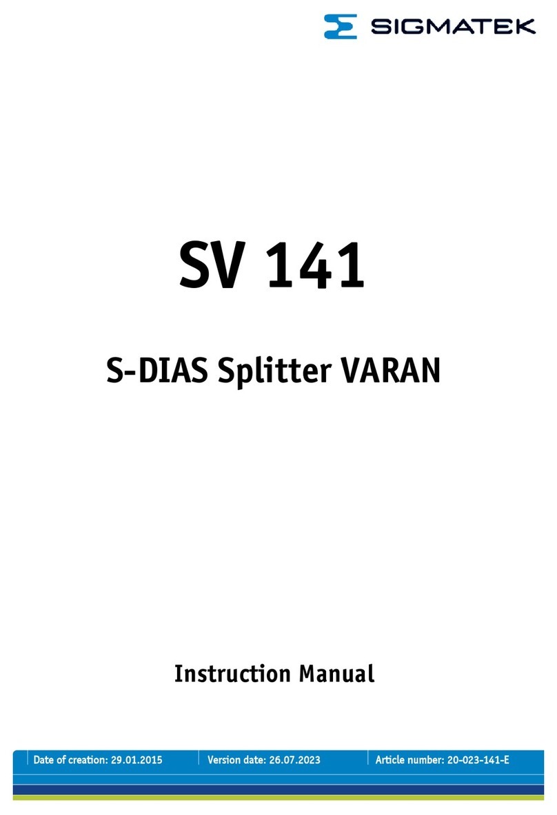 SIGMA TEK SV 141 instruction manual