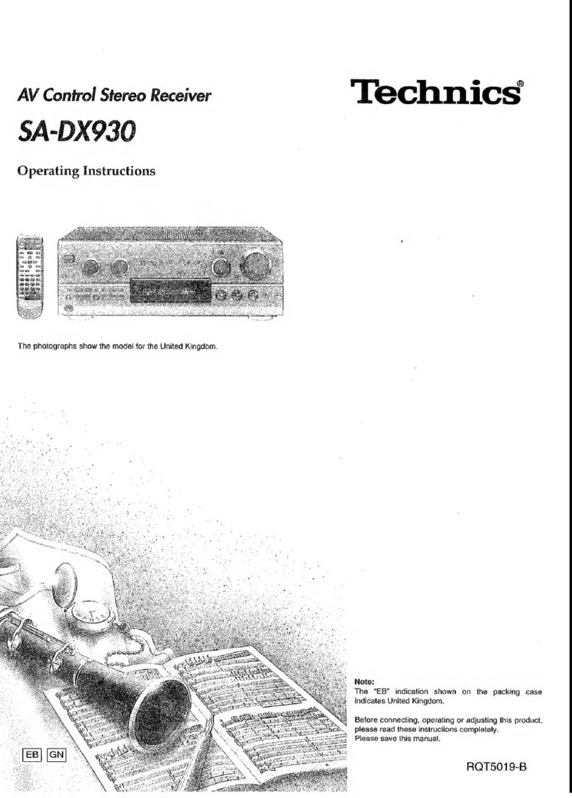 Technics SADX930 - RECEIVER User manual