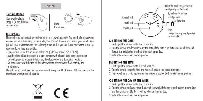 ice-watch ICE CLEAR SUNSET quick start guide