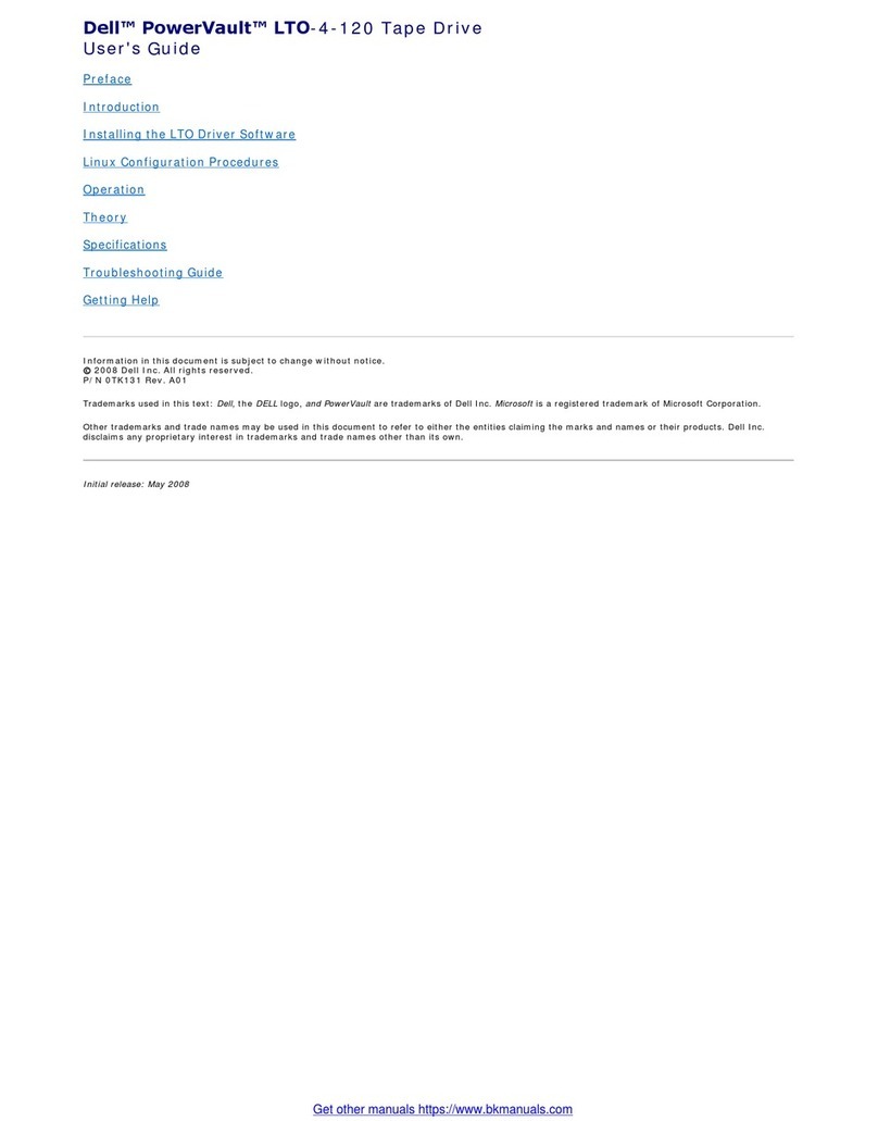 Dell PowerVault LTO4-120 User manual Dell PowerVault LTO4-120 User manual