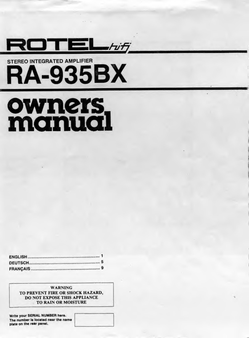Rotel RA-935BX User manual