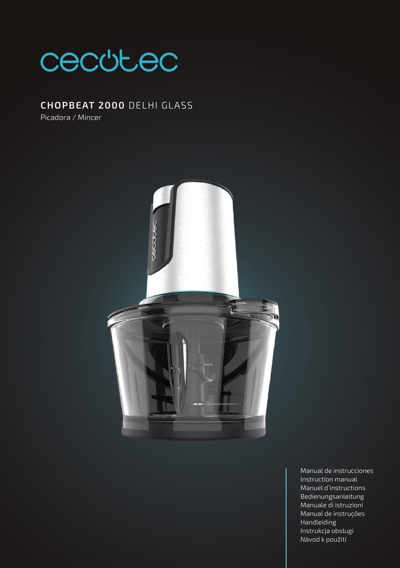 cecotec CHOPBEAT 2000 DELHI GLASS User manual cecotec CHOPBEAT 2000 DELHI GLASS User manual