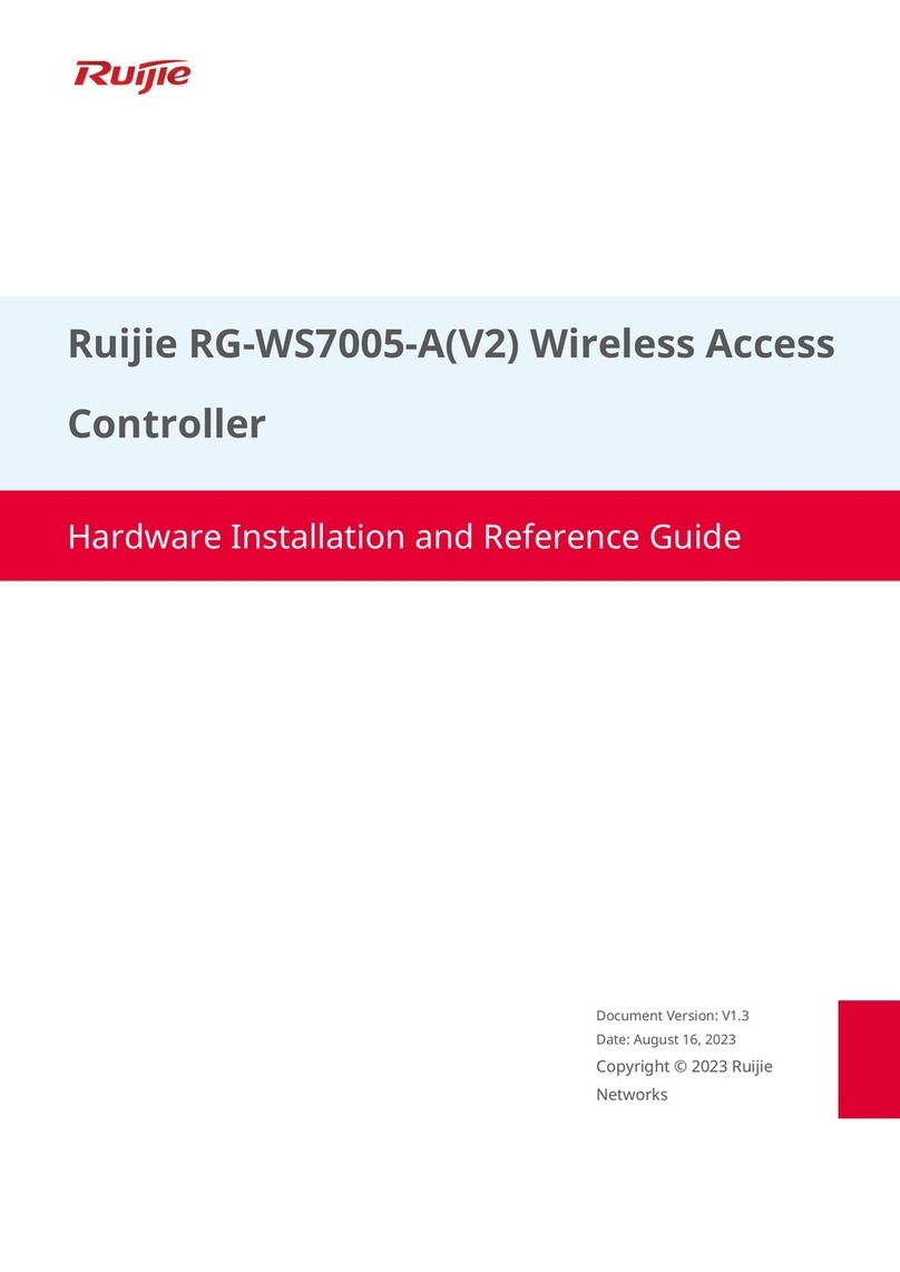 Ruijie RG-WS7005-A(V2) Hardware  installation and reference guide