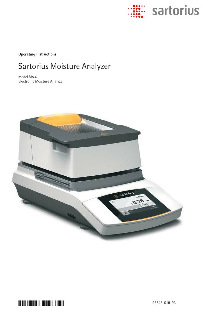 Sartorius MA37 User manual