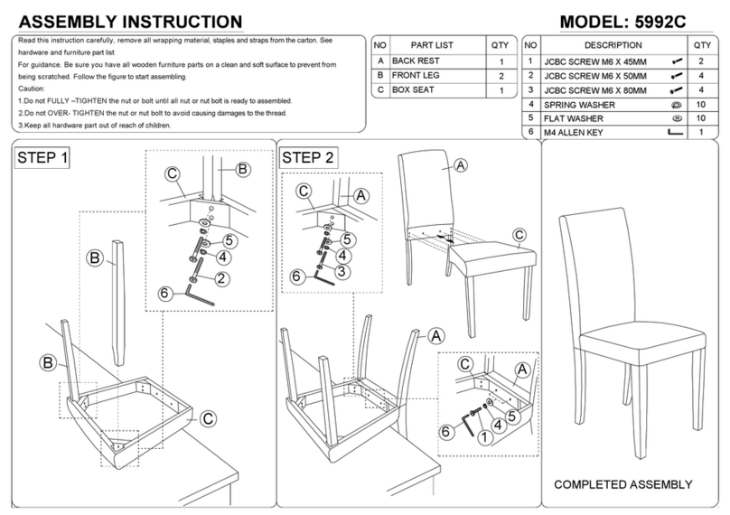 Baxton Studio Trine 5992C User manual Baxton Studio Trine 5992C User manual