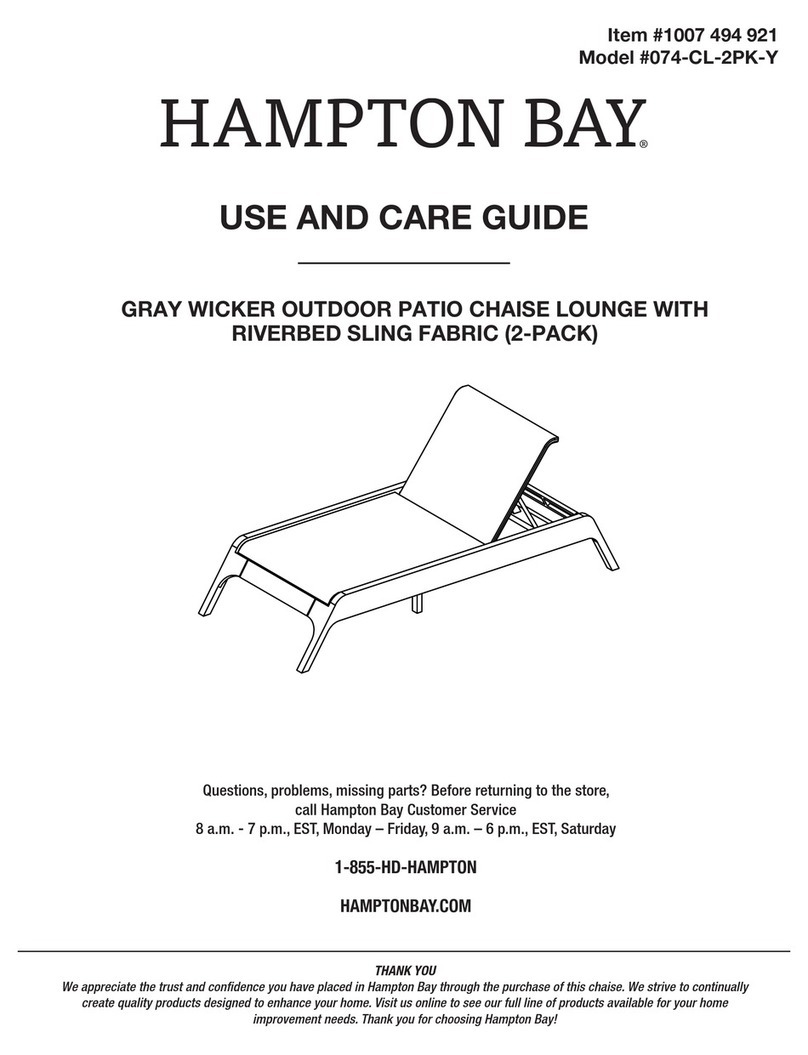 HAMPTON BAY 074-CL-2PK-Y Use and care guide
