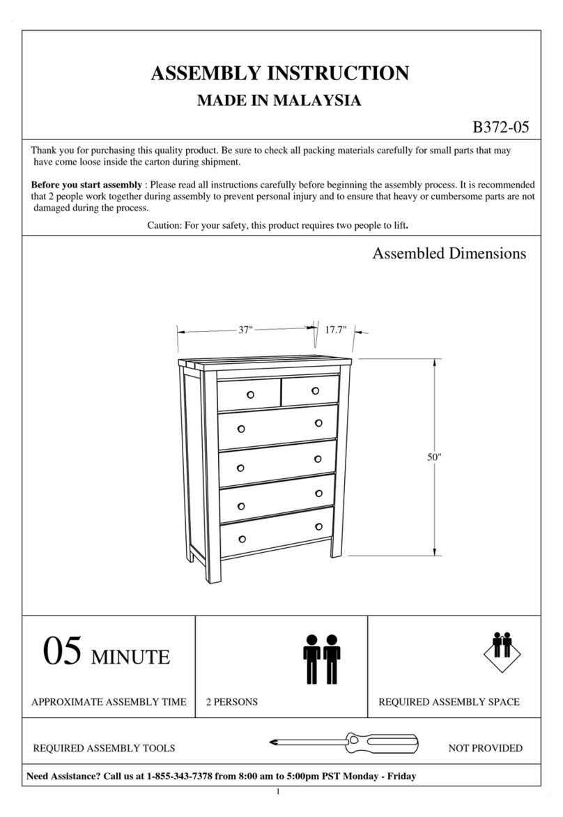 Emerald Home Furnishings B372-05 Assembly instruction
