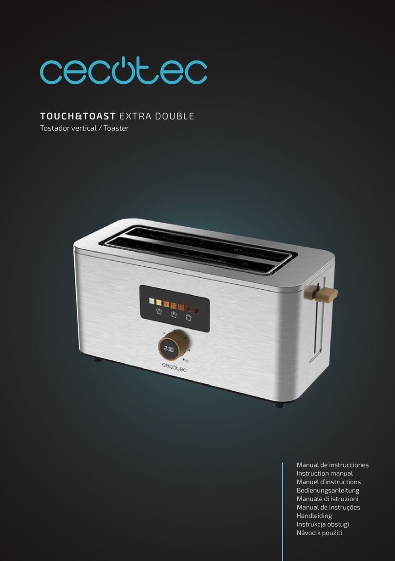 cecotec TOUCH&TOAST EXTRA DOUBLE User manual