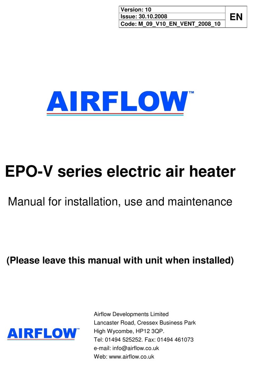 Airflow EPO-V Series Manual for installation, use and maintenance