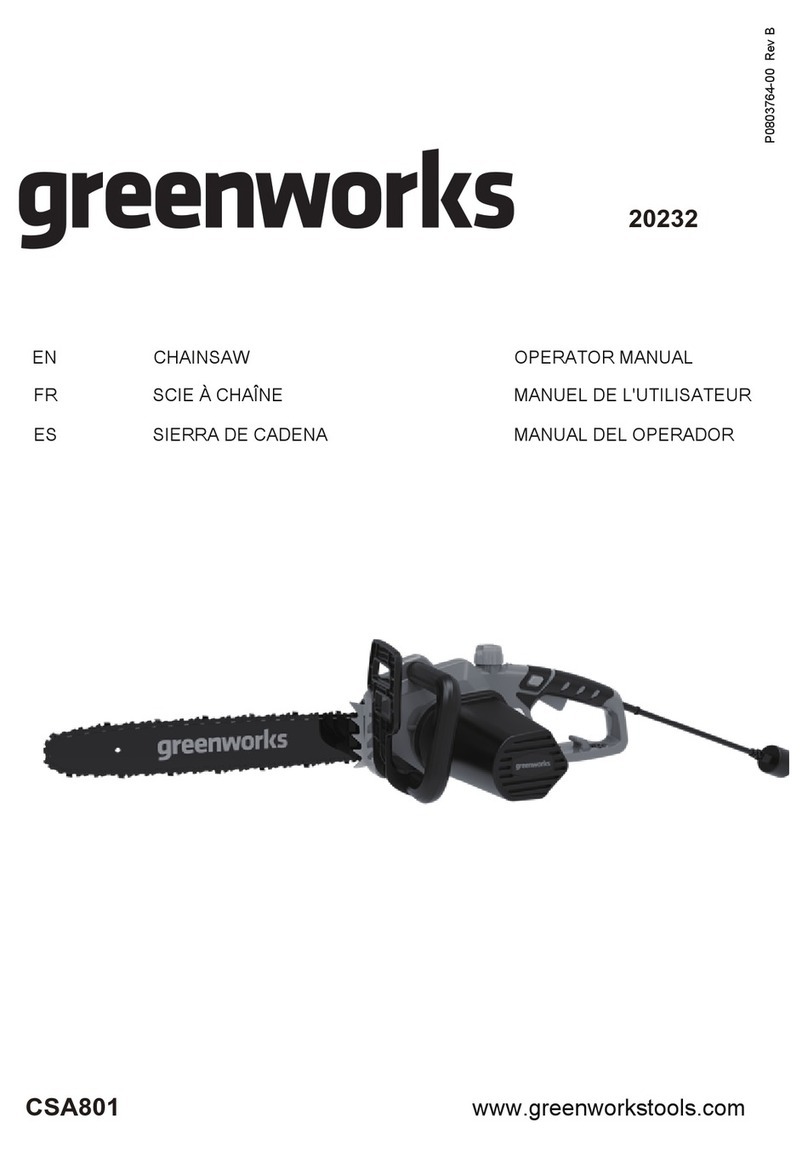 GreenWorks CSA801 User manual