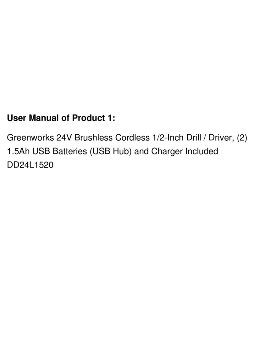 GreenWorks DDG401 Operator's manual