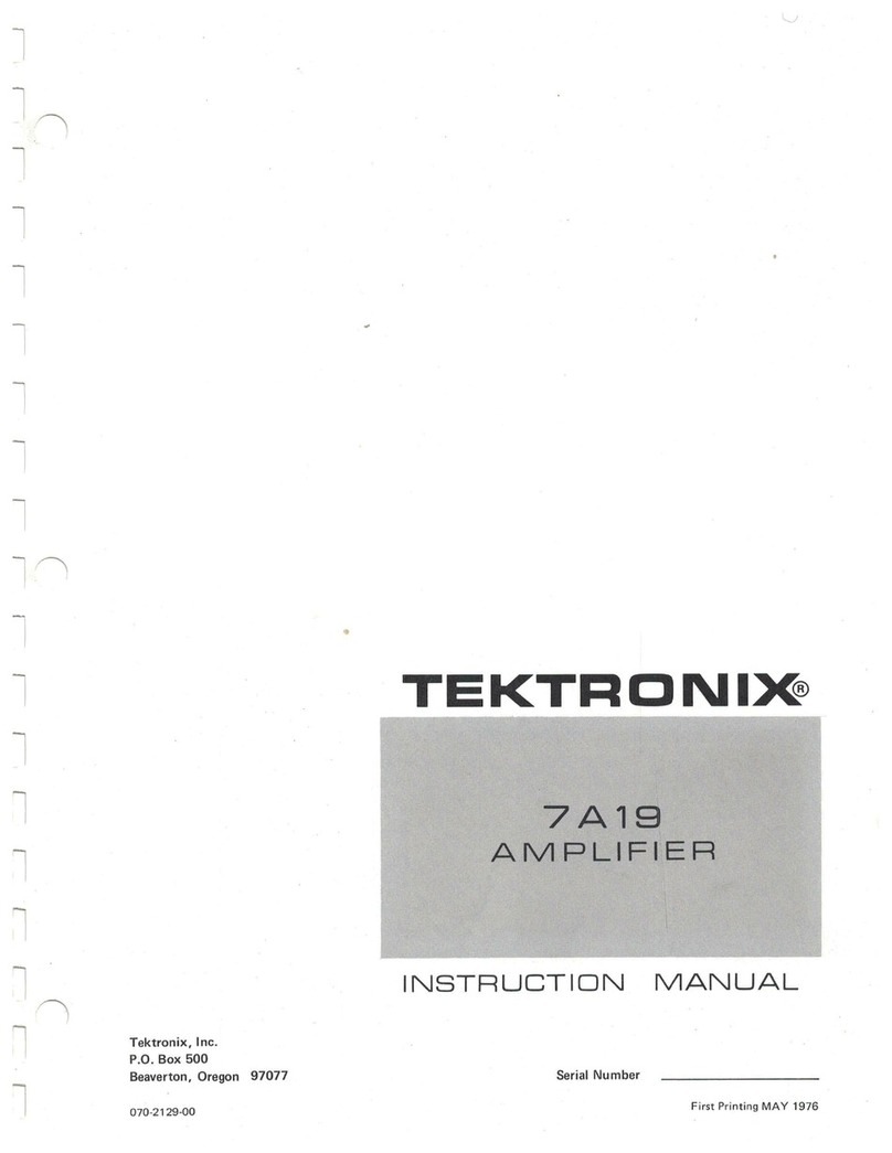 Tektronix 7A19 User manual