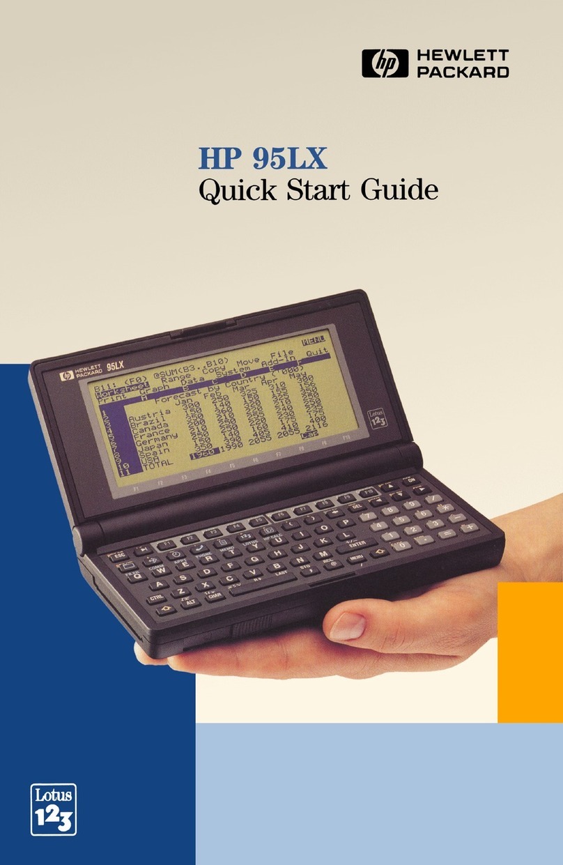HP 95LX User manual HP 95LX User manual