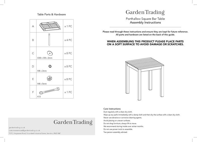 Garden Trading Porthallow Assembly instructions Garden Trading Porthallow Assembly instructions