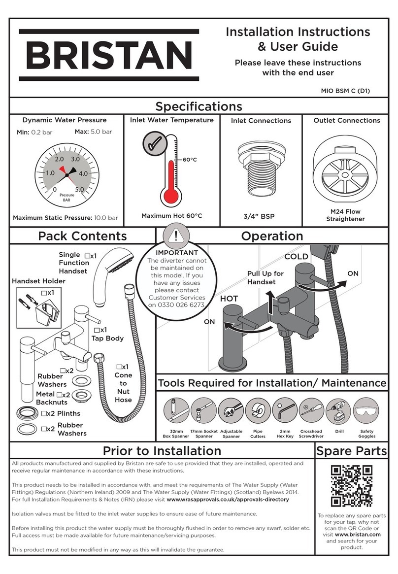 Bristan Mios MIO BSM C Wiring diagram