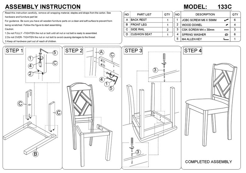 Baxton Studio Nesa 133C Assembly instruction Baxton Studio Nesa 133C Assembly instruction