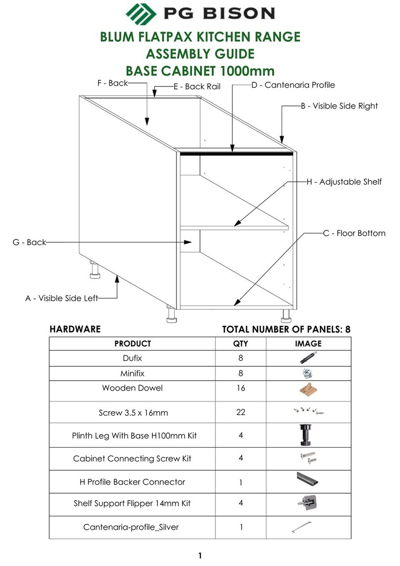 PG BISON BLUM FLATPAX User manual