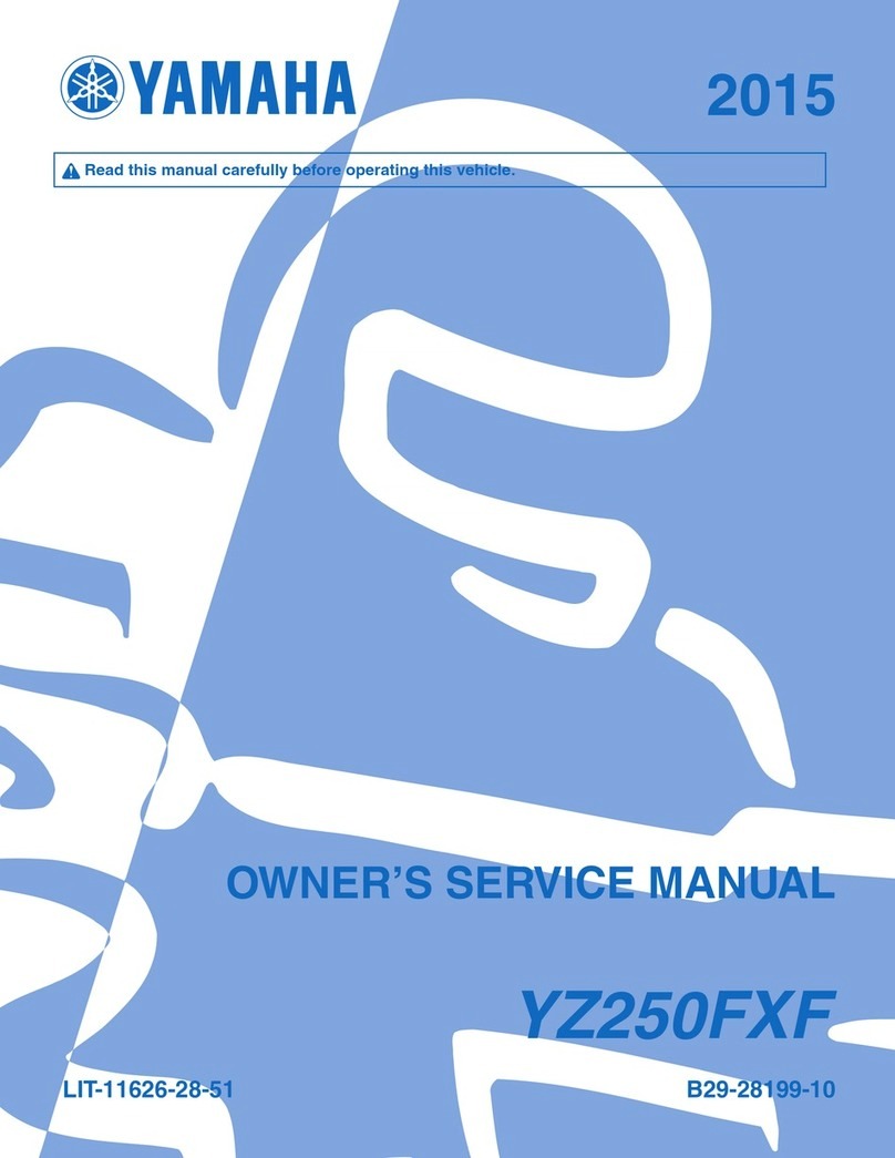 Yamaha YZ 2015 Series Owner's service manual