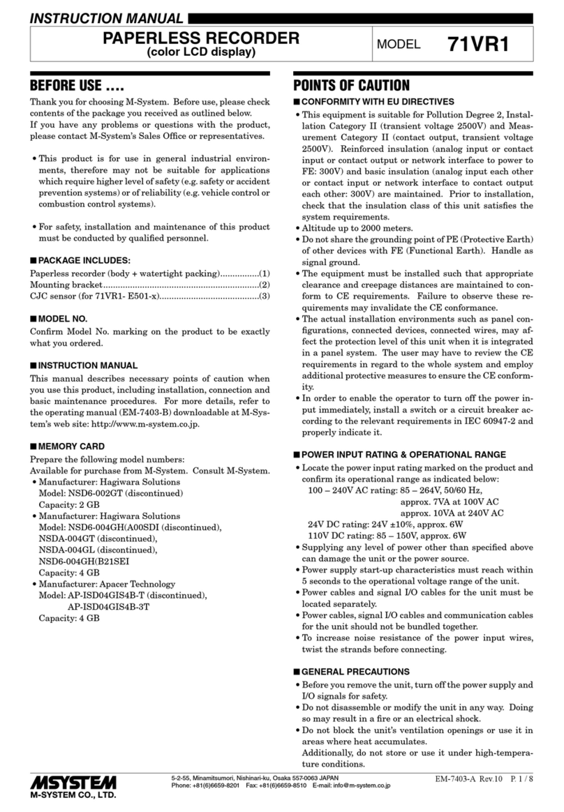 M-system 71VR1 User manual