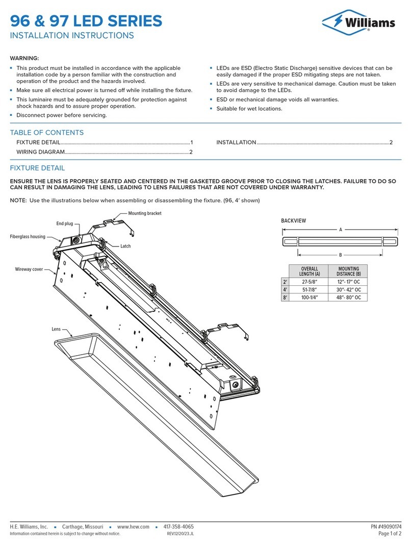 Williams 96 Series installation instructions