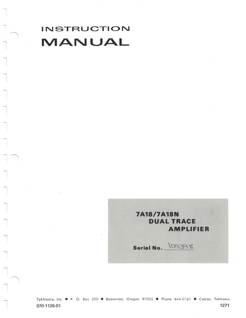 Tektronix 7A18 User manual Tektronix 7A18 User manual