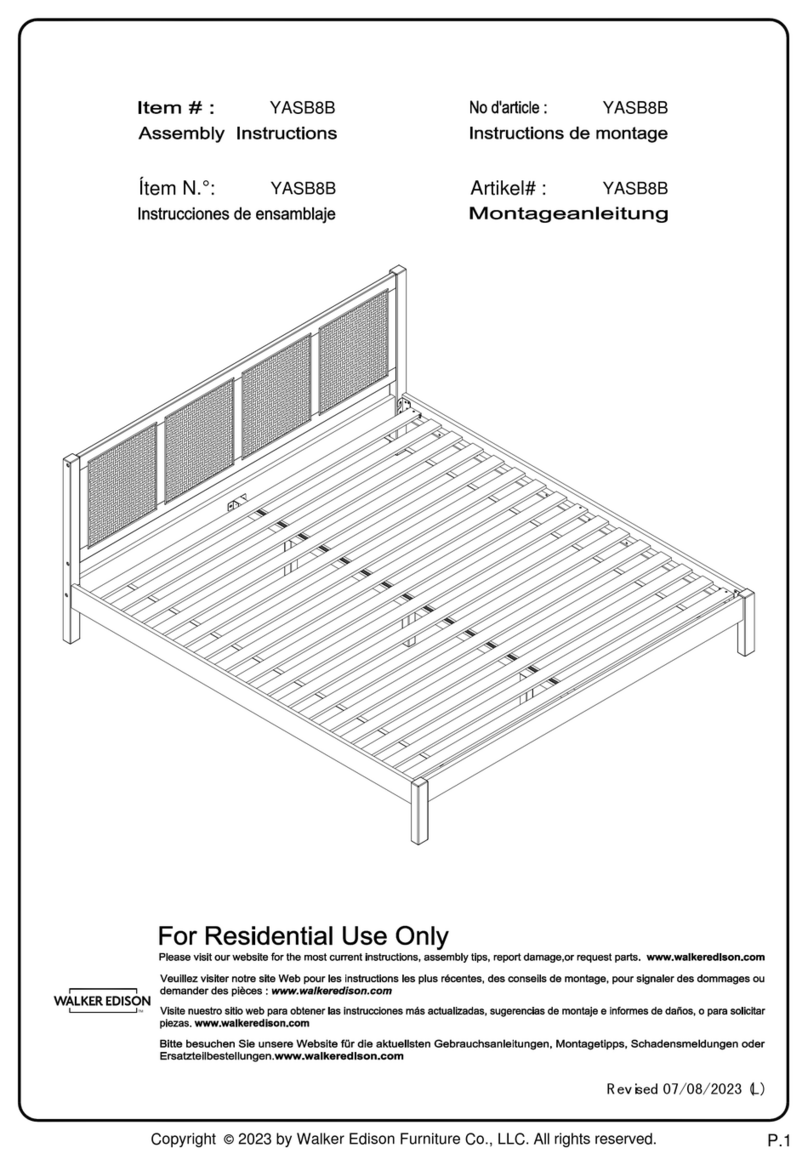 Walker Edison YASB8B User manual