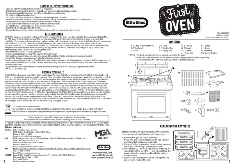 Little Tikes First OVEN manual