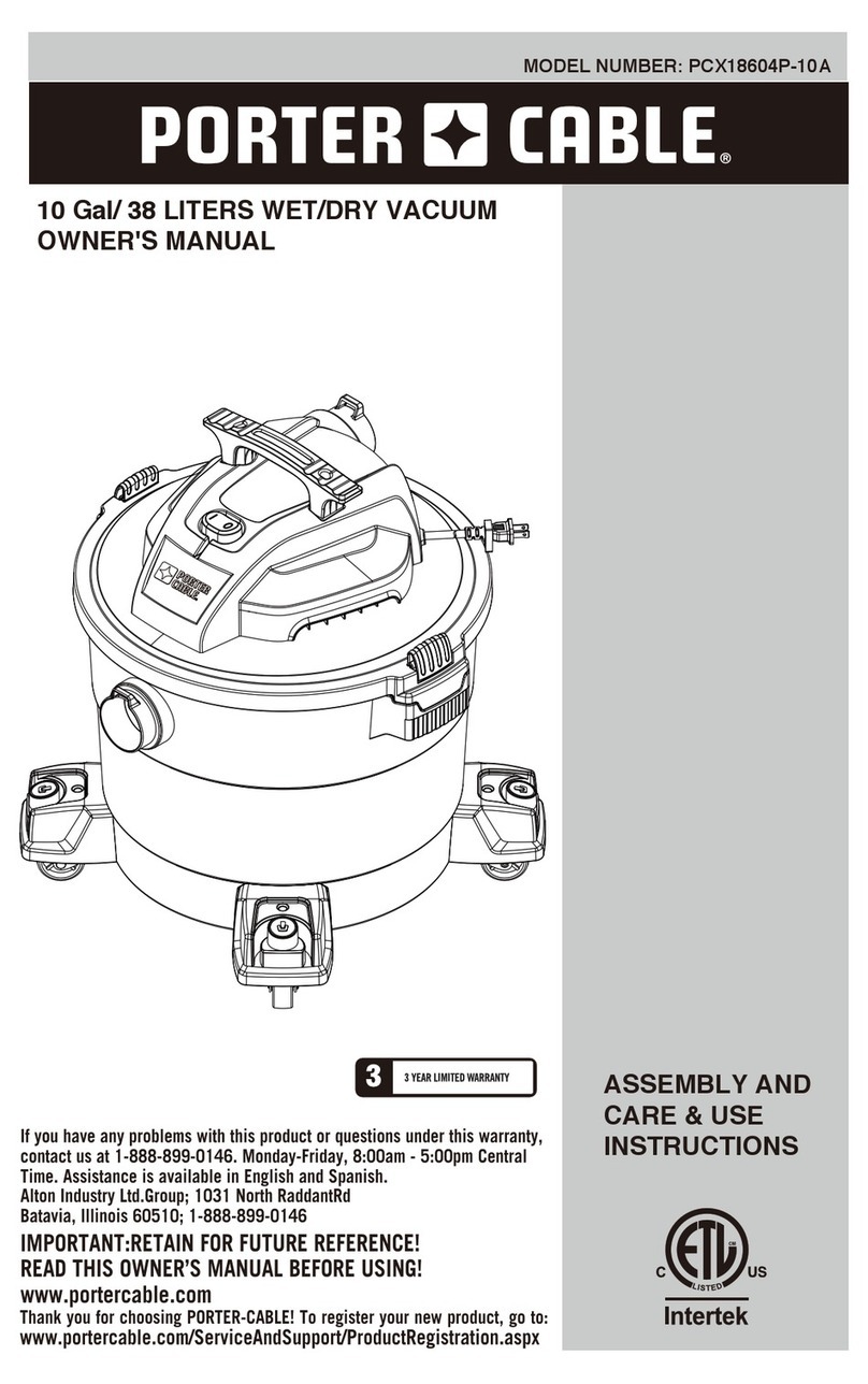 Porter-Cable PCX18604P-10A owner's manual