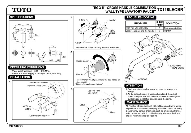 Toto EGO II TX118LECBR User manual Toto EGO II TX118LECBR User manual