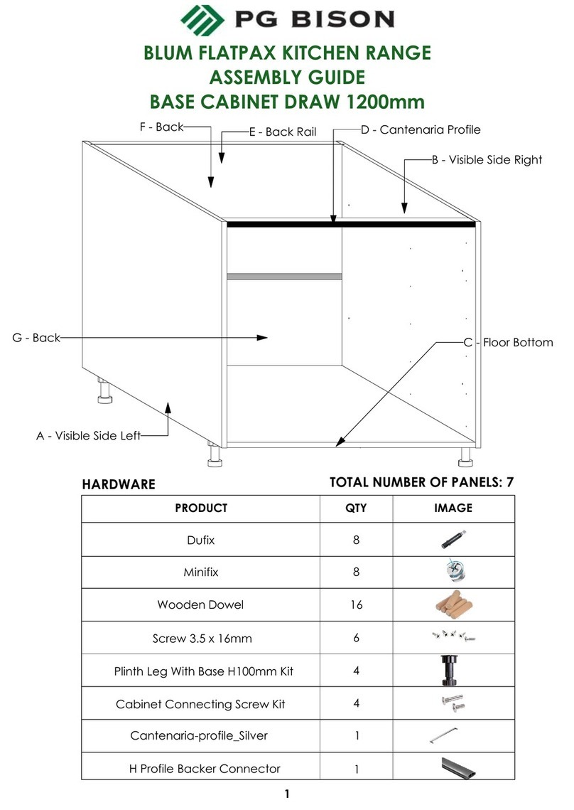 PG BISON BLUM FLATPAX User manual