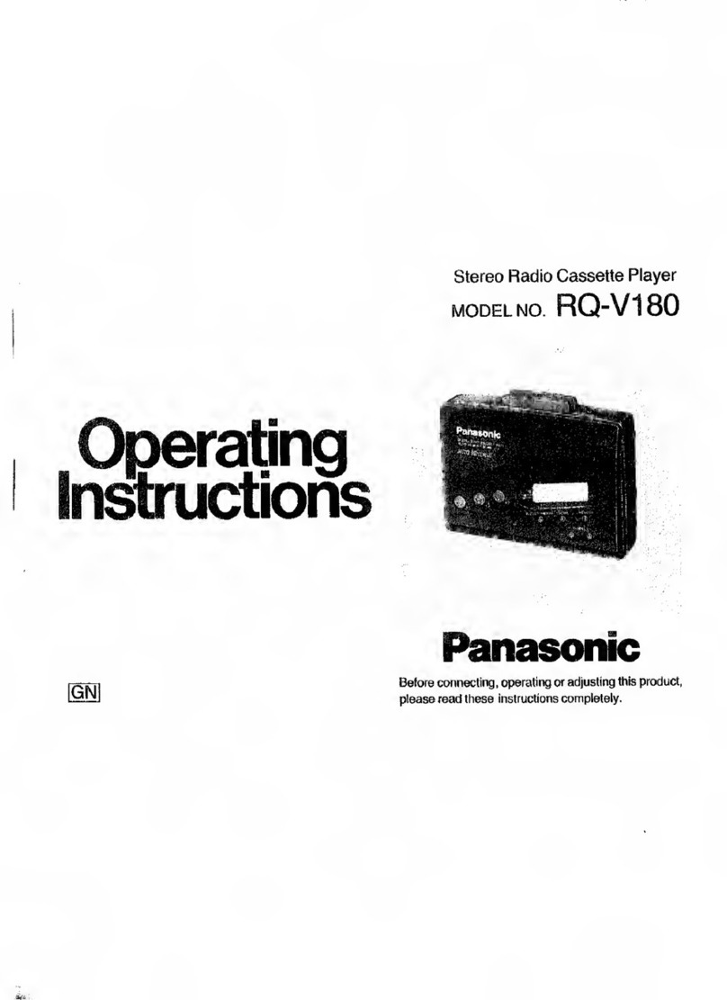 Panasonic RQ-V180 operating instructions