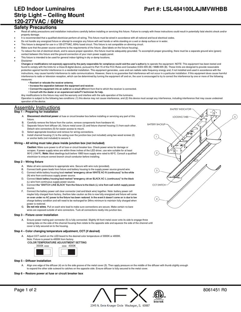 AFX LSL484100LAJMVWHBB User manual