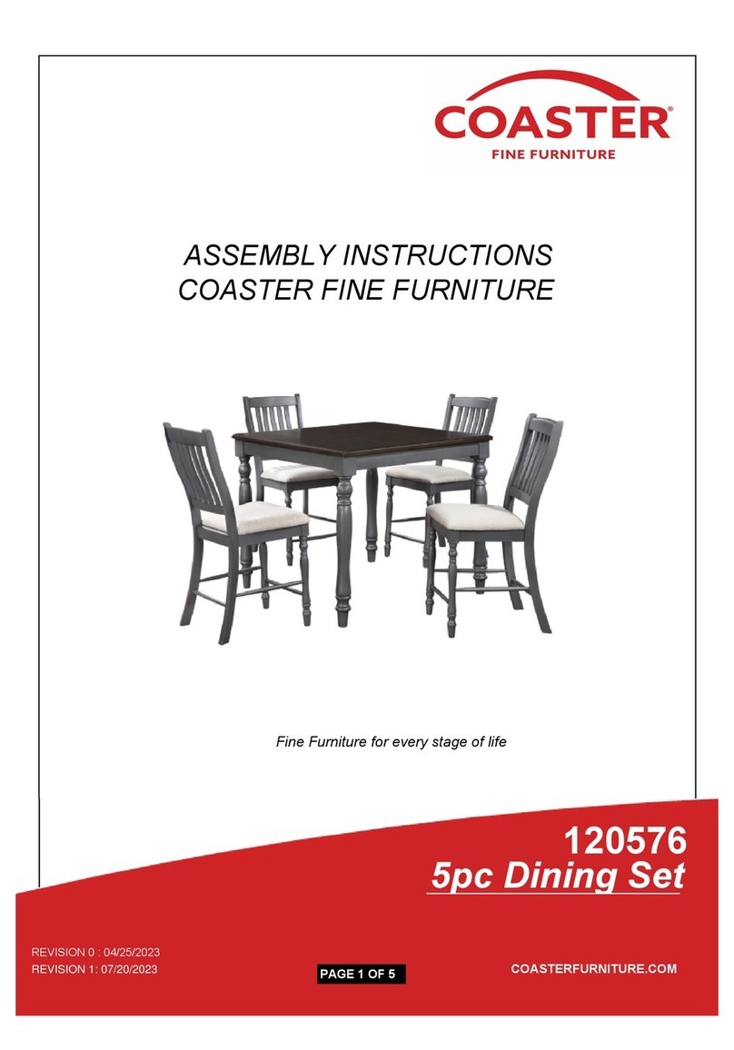 Coaster 120576 Assembly instructions Coaster 120576 Assembly instructions