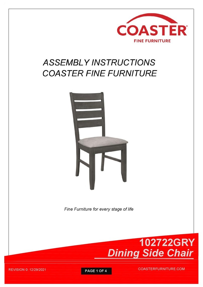 Coaster 102722GRY Assembly instructions