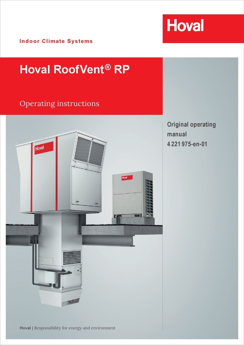 Hoval RoofVent RP operating instructions