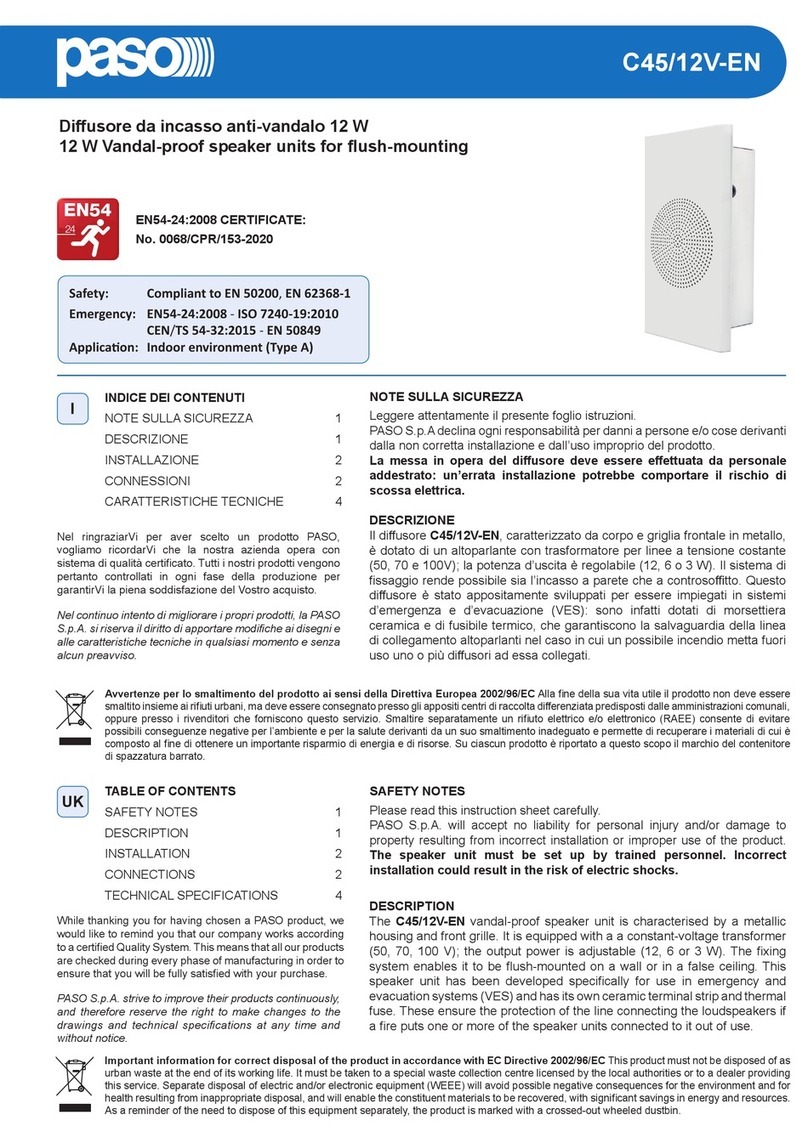Paso C45/12V-EN User manual