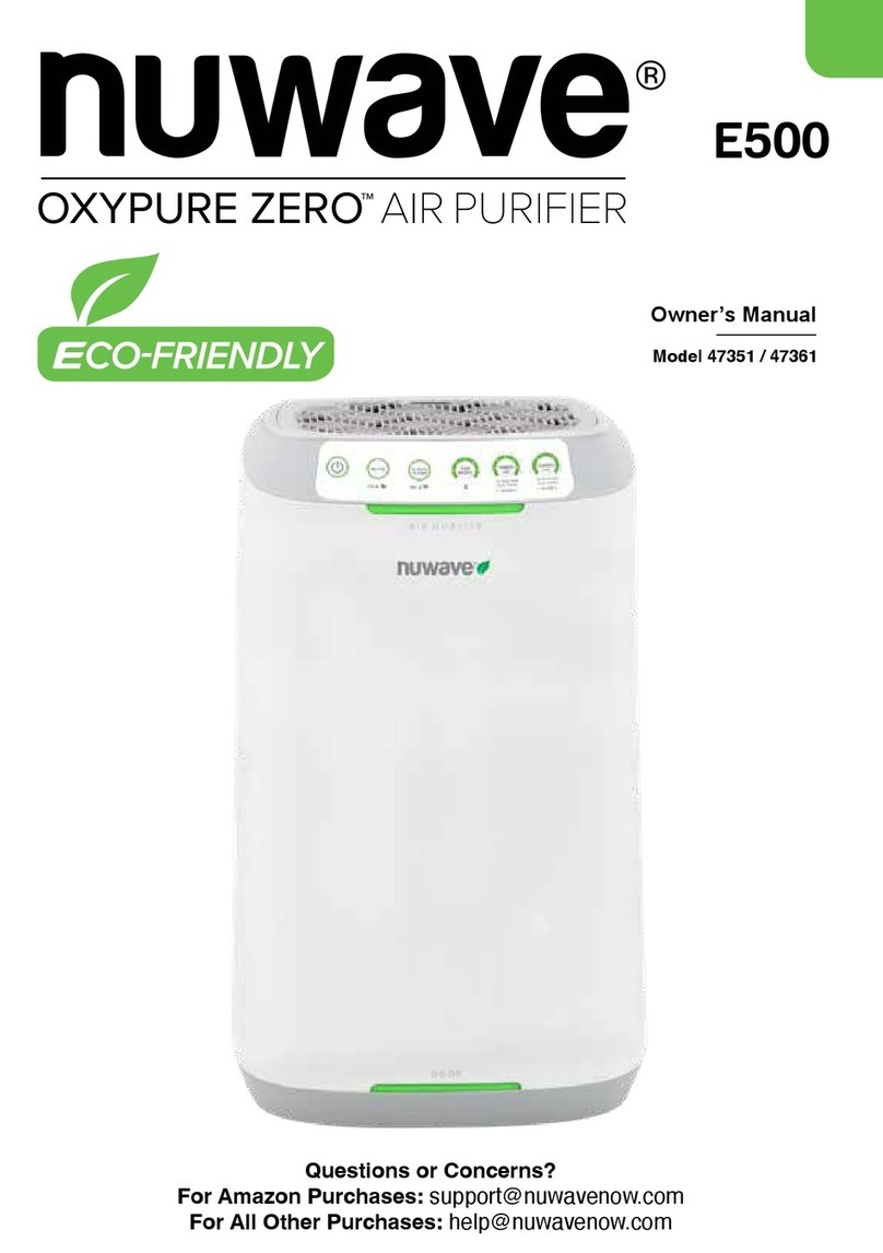 NuWave OxyPure Zero E500 owner's manual