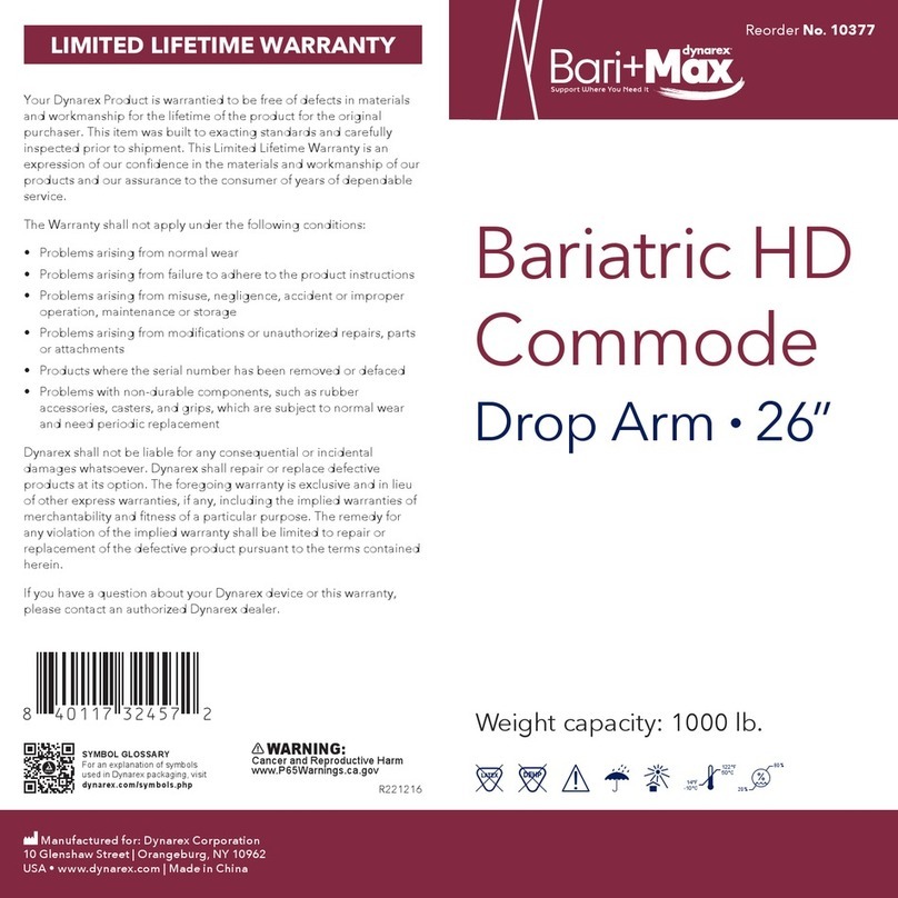 dynarex Bari+Max Bariatric HD Commode manual