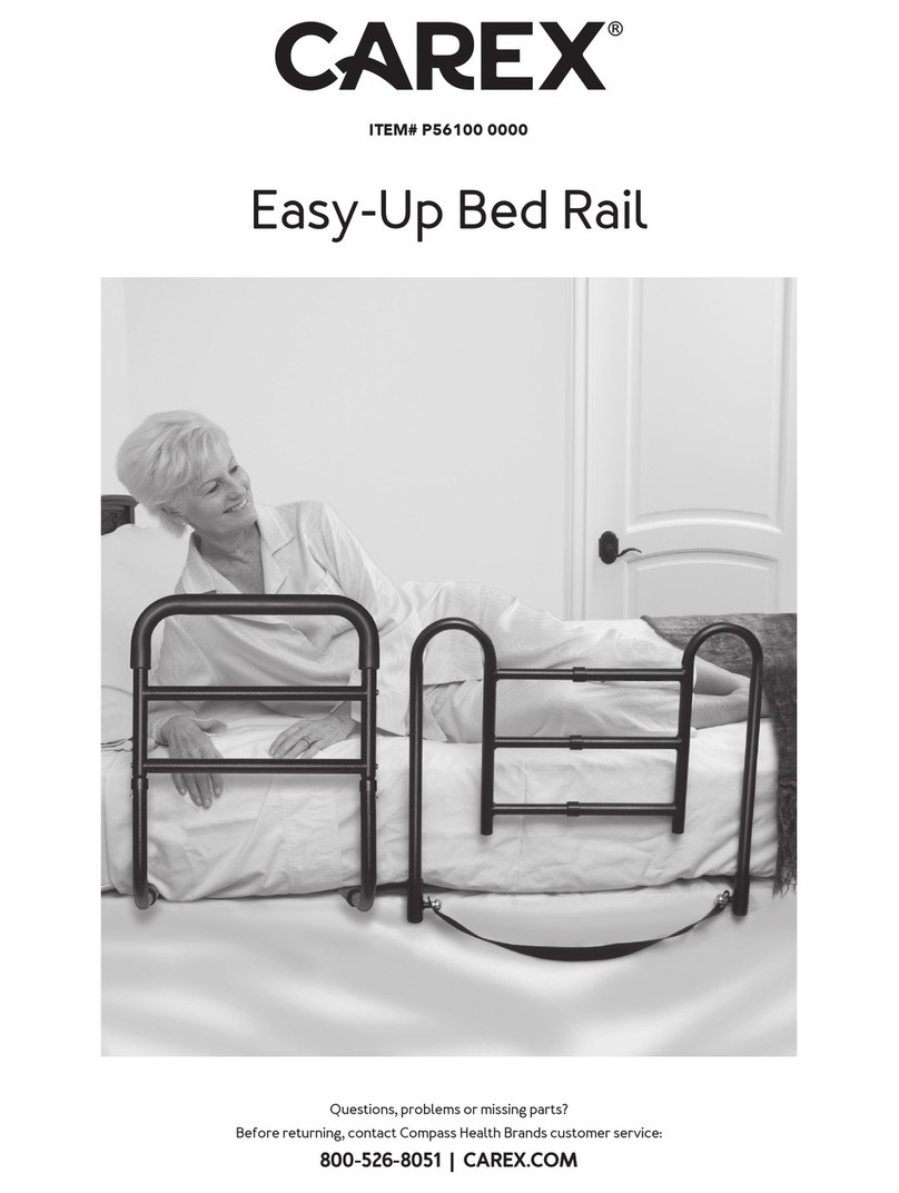 Carex Easy-Up Bed Rail manual