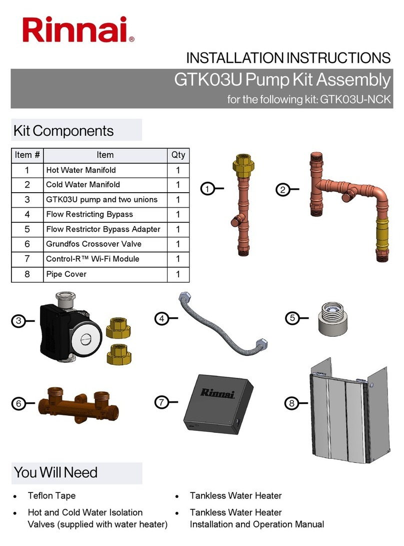 Rinnai GTK03U installation instructions Rinnai GTK03U installation instructions