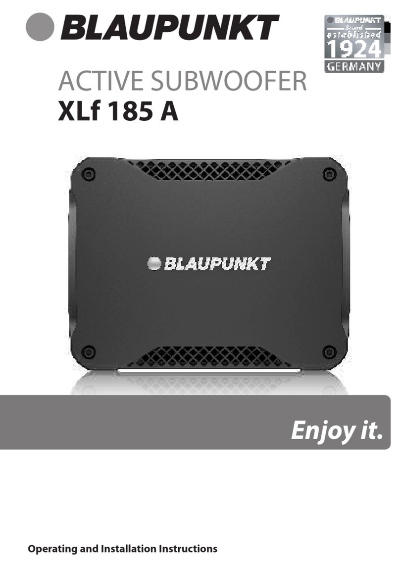 Blaupunkt XLf 185 A Operating and installation instructions
