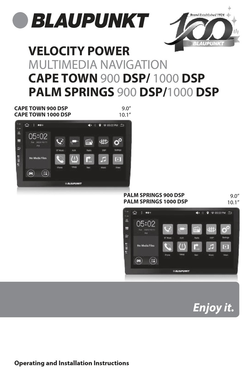 Blaupunkt VELOCITY POWER CAPE TOWN 900 DSP User manual