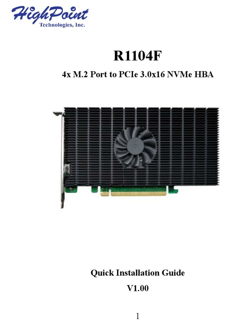 HighPoint R1104F User manual HighPoint R1104F User manual