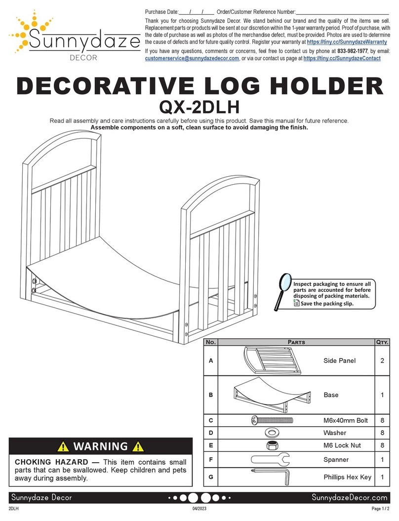 Sunnydaze Decor QX-2DLH manual