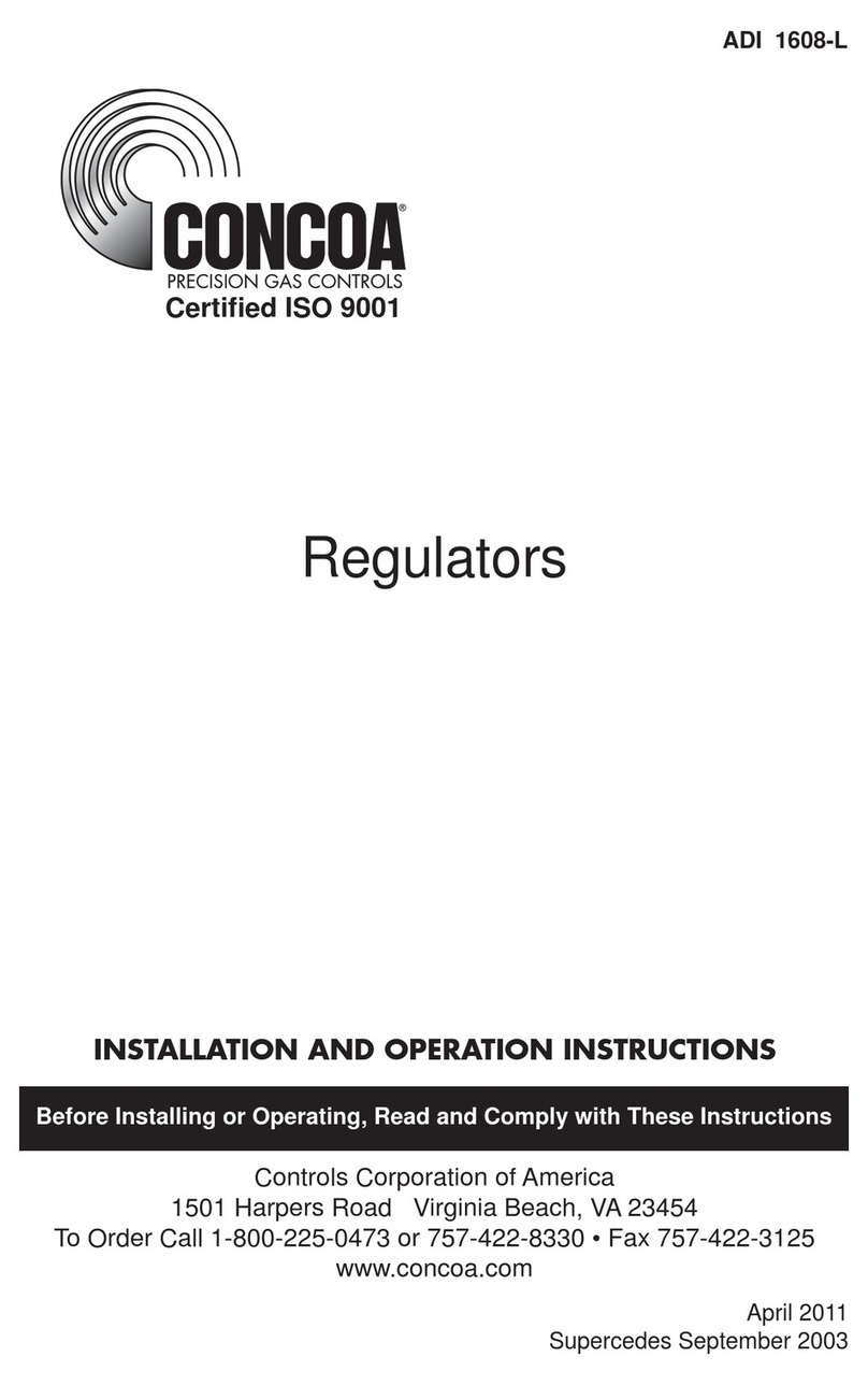 Concoa 6500 Series Installation and operation instruction
