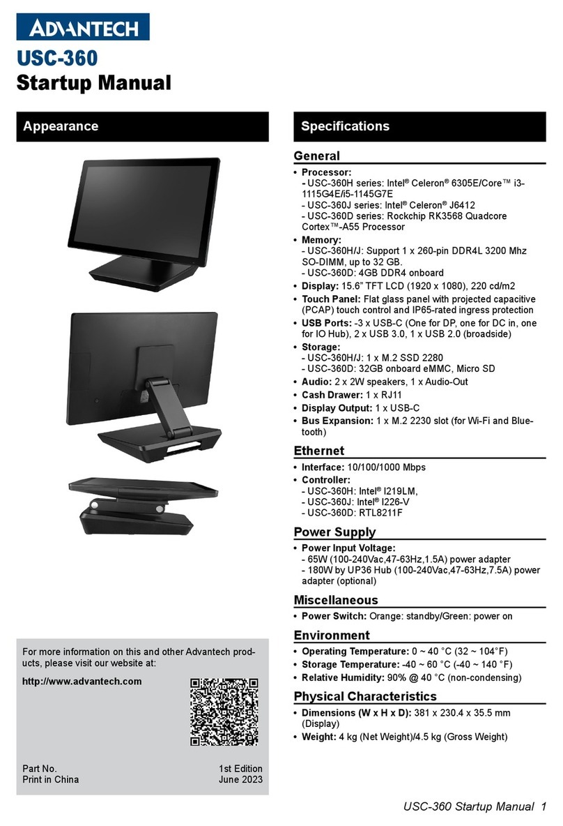 Advantech USC-360 Installation and operation manual