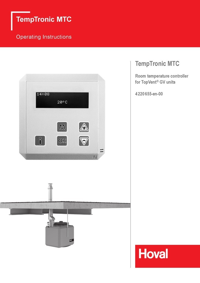 Hoval TempTronic MTC operating instructions