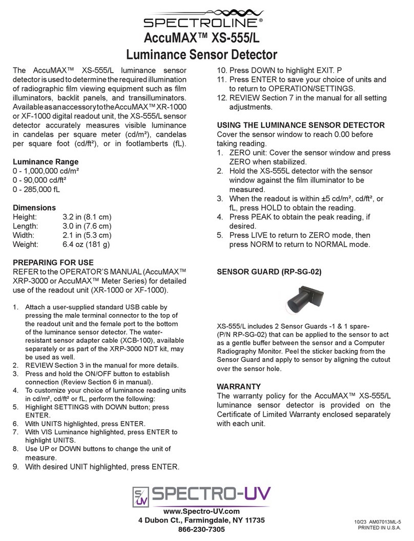 Spectroline AccuMAX XS-555/L manual